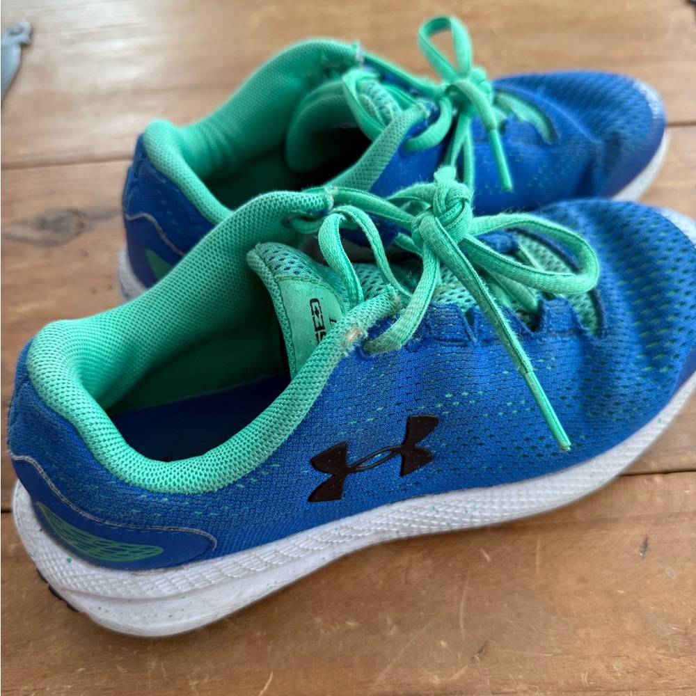 Under Armour Kids Blue and Green Sneakers